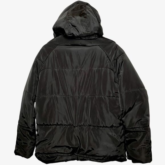 7 for All Mankind Shearling Thermal Subarctic Puffer Jacket in Black Women’s M - Picture 3 of 7